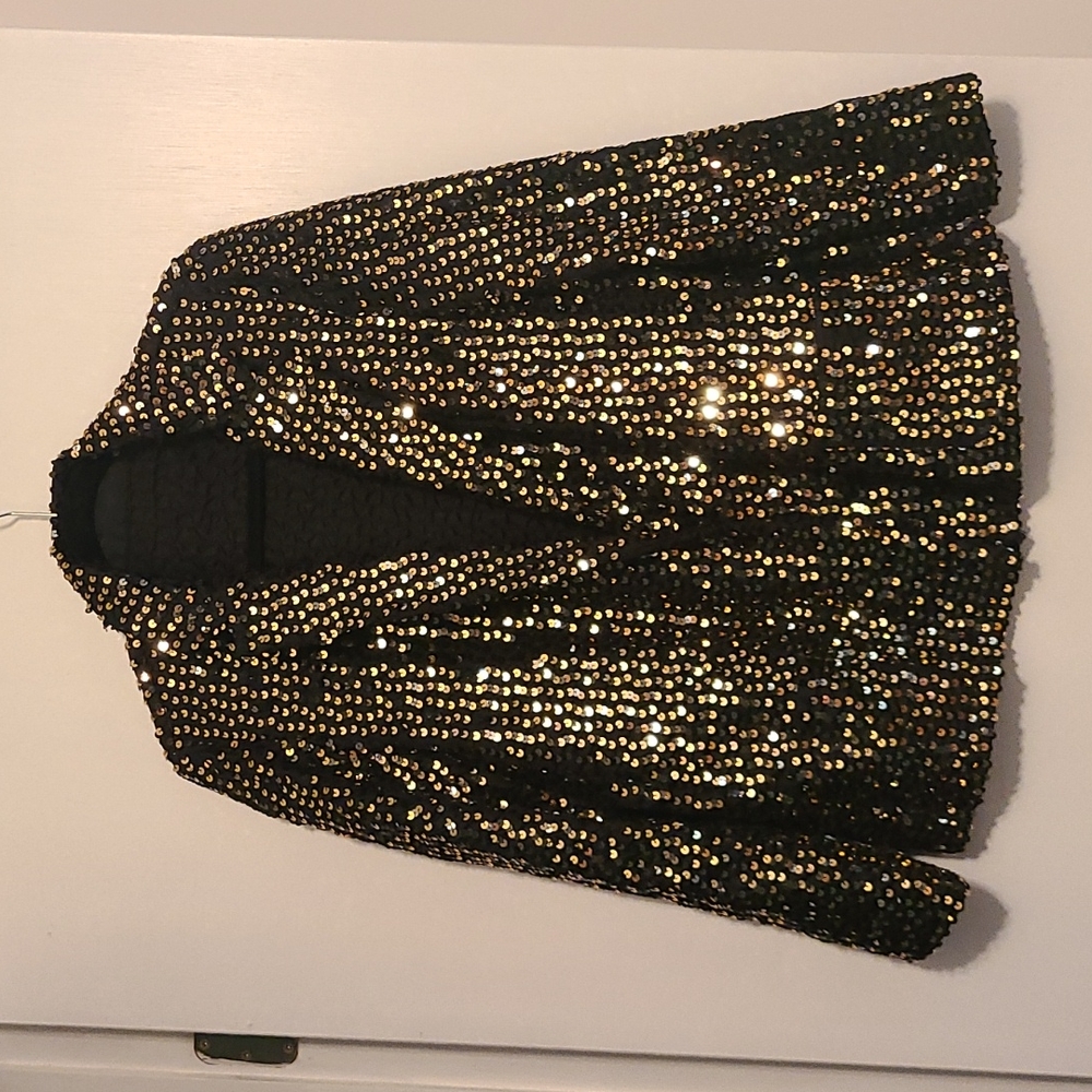 Vintage Partique New York Gold Sequin Blazer - party / nye / festival / concert
